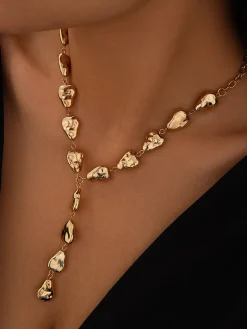 COMMENSE Baroque Beaded Y-Shape Pendant Necklace* Necklaces|Accessories