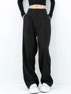 COMMENSE Basic Baggy Wide Leg Dress Pants* Wide Leg|Pants