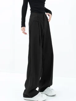 COMMENSE Basic Baggy Wide Leg Dress Pants* Wide Leg|Pants