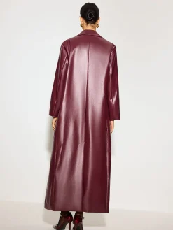 COMMENSE Basic PU Leather Button Jacket* Outerwear|Tops
