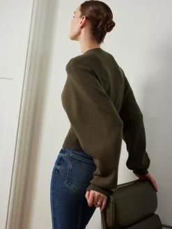 COMMENSE Batwing Sleeve Cinched Sweater* Sweater Tops|Sweaters & Cardigans