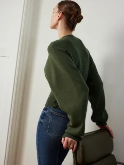 COMMENSE Batwing Sleeve Cinched Sweater* Sweater Tops|Sweaters & Cardigans