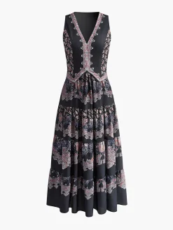 COMMENSE Beheme Printed Floral Dress* Floral Dresses|Vacation Dresses
