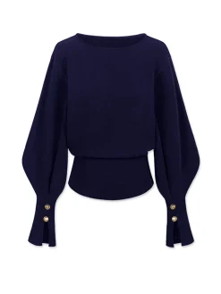 COMMENSE Bell Sleeve Cinched Sweatshirt* Sweatshirts & Hoodies|Tops