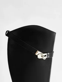 COMMENSE Belted Knee-High Knight Boots* Shoes|Accessories