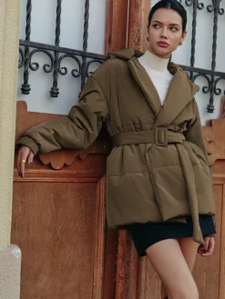 COMMENSE Belted Lapel Cozy Winter Coat* Outerwear|Coats