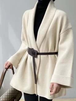 COMMENSE Belted Soft Women Faux Fur Coat* Outerwear|Coats