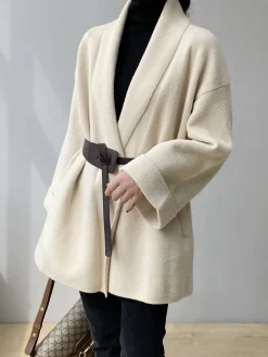 COMMENSE Belted Soft Women Faux Fur Coat* Outerwear|Coats