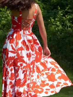 COMMENSE Blooming In Summer Floral Print Cami Long Dress* Casual Dresses|Floral Dresses