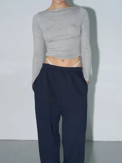 COMMENSE Boat Neck Long Sleeve Shirt* Sweater Tops|T-shirts