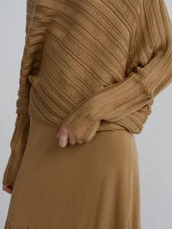 COMMENSE Boheme Asymmetrical Neck Loose Sweater* Sweater Tops|Sweaters & Cardigans
