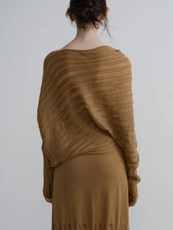 COMMENSE Boheme Asymmetrical Neck Loose Sweater* Sweater Tops|Sweaters & Cardigans