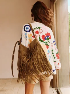 COMMENSE Boheme Buckle-Design Tassel Shoulder Bag* Bags|Accessories