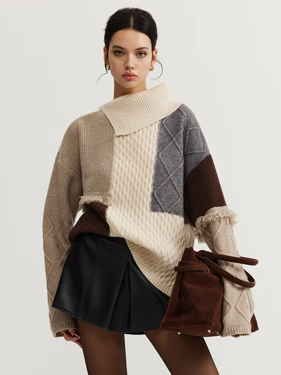 COMMENSE Boheme Color Block Knit Top* Sweater Tops|Sweaters & Cardigans