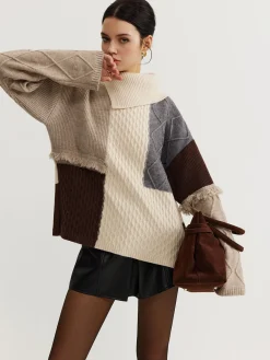 COMMENSE Boheme Color Block Knit Top* Sweater Tops|Sweaters & Cardigans
