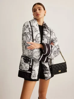 COMMENSE Boheme Contrast Binding Lapel Winter Coat* Outerwear|Coats
