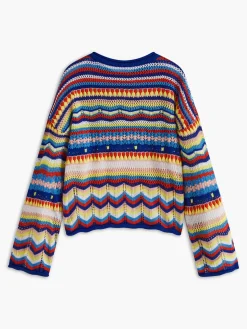 COMMENSE Boheme Crew Neck Draped Sweater* Knitwear|Tops