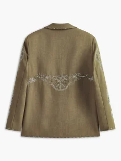 COMMENSE Boheme Embroidery Button Blazer* Outerwear|Blazers