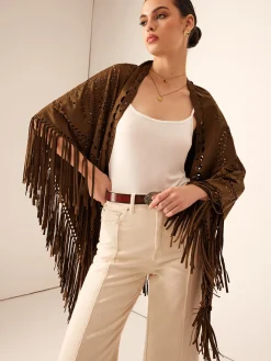 COMMENSE Boheme Hollow Tassel Shawl* Outerwear