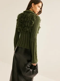 COMMENSE Boheme Raw Hem Zipper Knit Top* Knitwear|Tops