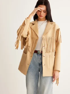 COMMENSE Boheme Tassel Suede Blazer* Outerwear|Blazers