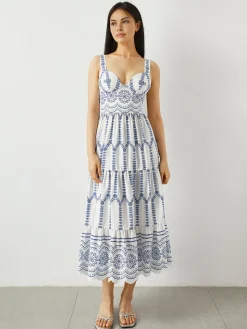 COMMENSE Boho Printed Flowy Tank Long Dress* Vacation Dresses|Summer Dresses