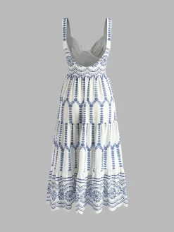 COMMENSE Boho Printed Flowy Tank Long Dress* Vacation Dresses|Summer Dresses