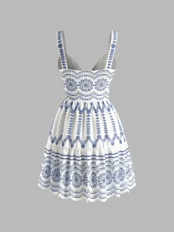 COMMENSE Boho Printed Flowy Tank Short Dress* Vacation Dresses|Summer Dresses