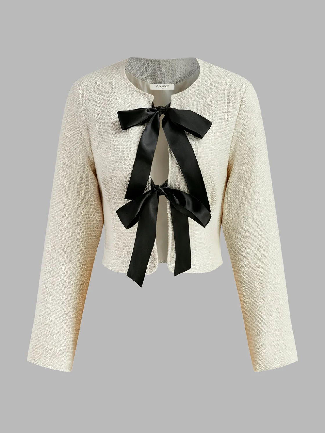 COMMENSE Bow Decor Short Blazer* Outerwear|Blazers