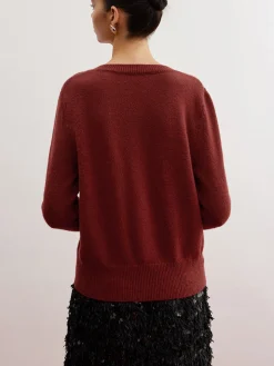 COMMENSE Bow Detail Split Pullover Sweater* Sweater Tops|Sweaters & Cardigans
