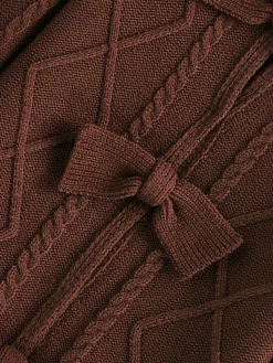 COMMENSE Bow Front Cable Knit Top* Sweater Tops|Sweaters & Cardigans