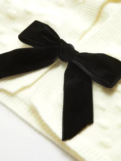 COMMENSE Bow Knotted Cozy Crop Knit Top* Sweater Tops|Sweaters & Cardigans