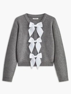 COMMENSE Bow Ribbed Warm Sweater* Sweater Tops|Sweaters & Cardigans