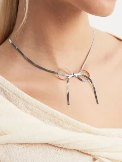 COMMENSE Bow Tassel Necklace Bracelet Set* Necklaces|Accessories