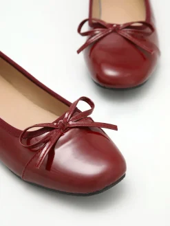 COMMENSE Bowknot Decor Square Toe Ballet Mary Jane Flats* Shoes|Accessories