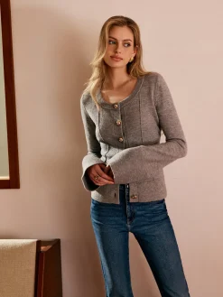 COMMENSE Breasted Bell Sleeve Slim Cardigan* Cardigans|Sweaters & Cardigans