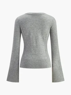 COMMENSE Breasted Bell Sleeve Slim Cardigan* Cardigans|Sweaters & Cardigans