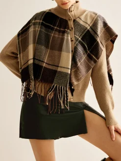 COMMENSE Breasted Tassel Knit Shawl Outerwear* Sweater Tops|Outerwear