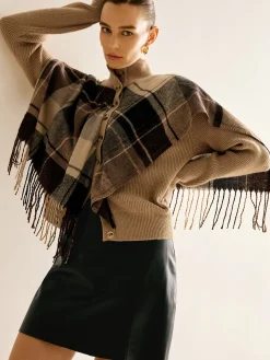 COMMENSE Breasted Tassel Knit Shawl Outerwear* Sweater Tops|Outerwear