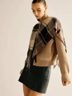 COMMENSE Breasted Tassel Knit Shawl Outerwear* Sweater Tops|Outerwear