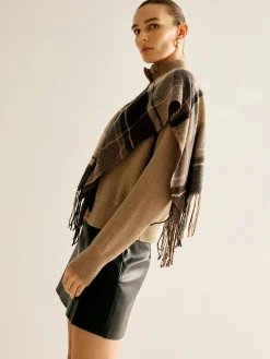 COMMENSE Breasted Tassel Knit Shawl Outerwear* Sweater Tops|Outerwear