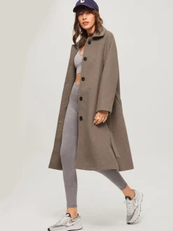 COMMENSE Brushed Belted Long Overcoat* Outerwear|Coats