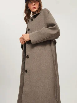COMMENSE Brushed Belted Long Overcoat* Outerwear|Coats
