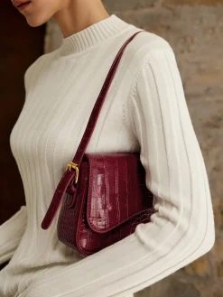 COMMENSE Buckle Checkered Small Armpit Bag* Bags|Accessories