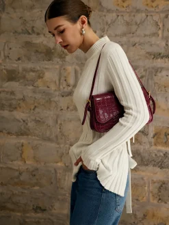 COMMENSE Buckle Checkered Small Armpit Bag* Bags|Accessories