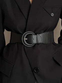 COMMENSE Buckle Elastic Wide Belt* Belts & Chain|Accessories