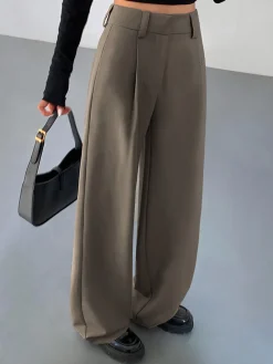 COMMENSE Business Casual Pleat Dress Pants* Pants|Matching Sets
