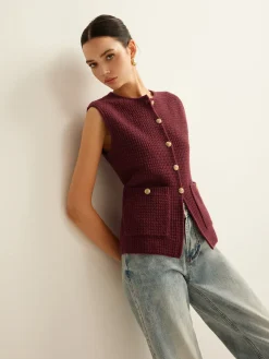COMMENSE Button Down Cozy Sweater Vest* Sweater Vests|Sweaters & Cardigans