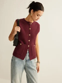COMMENSE Button Down Cozy Sweater Vest* Sweater Vests|Sweaters & Cardigans