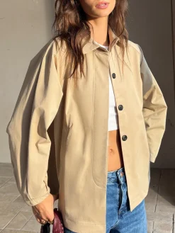 COMMENSE Button Down Lapel Trench Coat* Outerwear|Coats